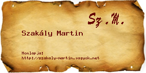Szakály Martin névjegykártya